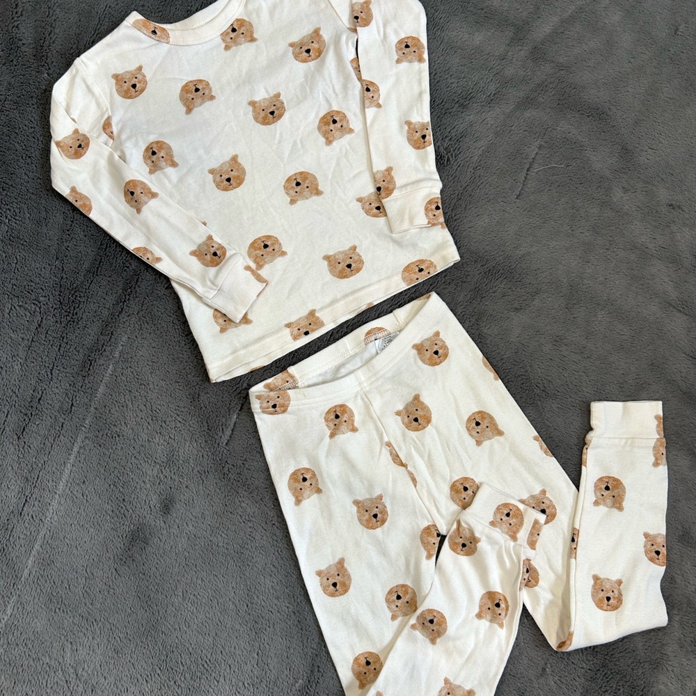 Sz 5 toddler baby GAP Kids Pajama 2 piece Set with Bear Print